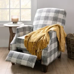 And White Buffalo Check Recliner-Kirkland's Home Clearance