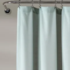 And White Button Accent Linen Shower Curtain-Kirkland's Home New