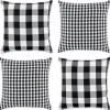 And White Gingham Pillow Covers, Set Of 4-Kirkland's Home Flash Sale