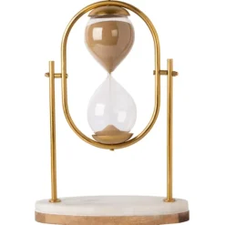 And White Marble Base Hourglass-Kirkland's Home Fashion
