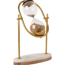 And White Marble Base Hourglass-Kirkland's Home Fashion