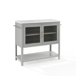And White Marble Top Kitchen Island-Kirkland's Home Store