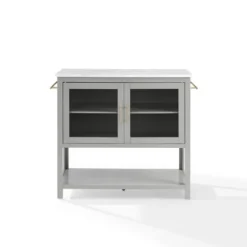 And White Marble Top Kitchen Island-Kirkland's Home Store