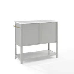 And White Marble Top Kitchen Island-Kirkland's Home Store