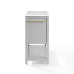 And White Marble Top Kitchen Island-Kirkland's Home Store