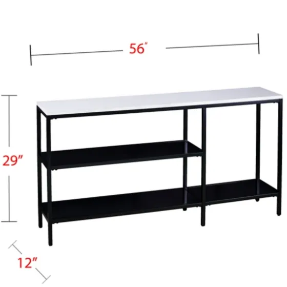 And White Multi-Level Console Table-Kirkland's Home Discount