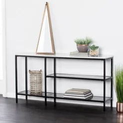 And White Multi-Level Console Table-Kirkland's Home Discount
