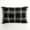 And White Open Plaid Lumbar Pillow-Kirkland's Home Store