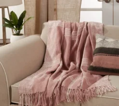 And White Plaid Throw Blanket-Kirkland's Home Flash Sale