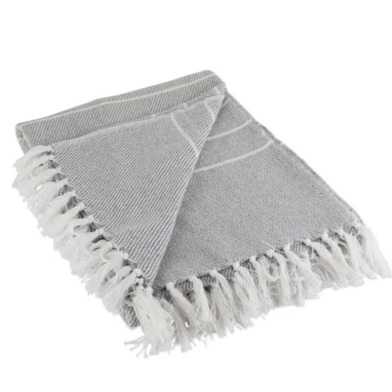 And White Thin Stripe Throw-Kirkland's Home Hot