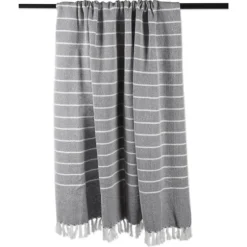 And White Thin Stripe Throw-Kirkland's Home Hot