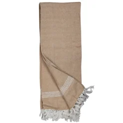And White With Fringe Throw Blanket-Kirkland's Home New