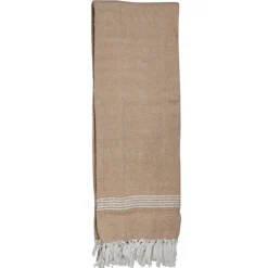And White With Fringe Throw Blanket-Kirkland's Home New