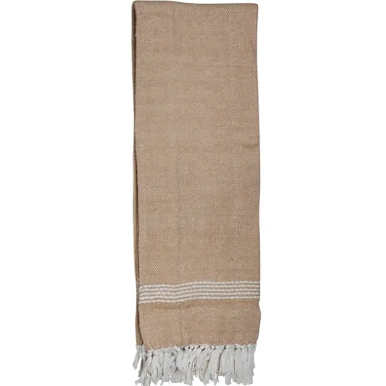 And White With Fringe Throw Blanket-Kirkland's Home New