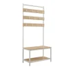 And White Wood Bench Hall Tree-Kirkland's Home Clearance