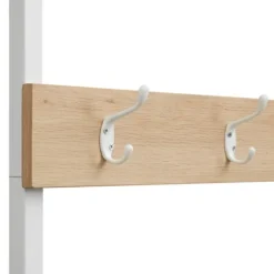 And White Wood Bench Hall Tree-Kirkland's Home Clearance