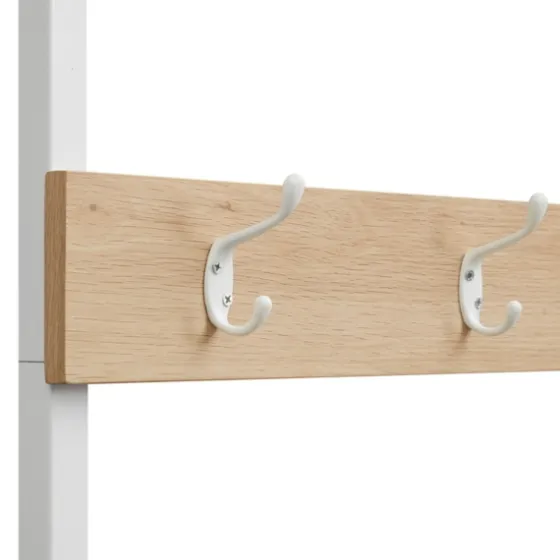And White Wood Bench Hall Tree-Kirkland's Home Clearance