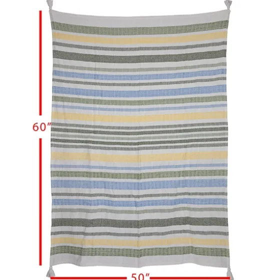 And Yellow Stripe Throw Blanket-Kirkland's Home Cheap