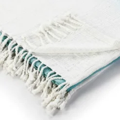 Angel Blue Shibori Slab Fringe Throw-Kirkland's Home Hot