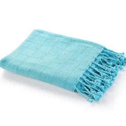 Angel Checkered Weave Fringe Throw-Kirkland's Home Flash Sale