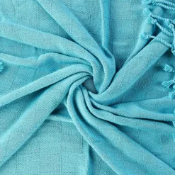 Angel Checkered Weave Fringe Throw-Kirkland's Home Flash Sale
