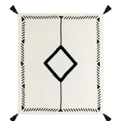 Anna Black And White Diamond Throw-Kirkland's Home Flash Sale
