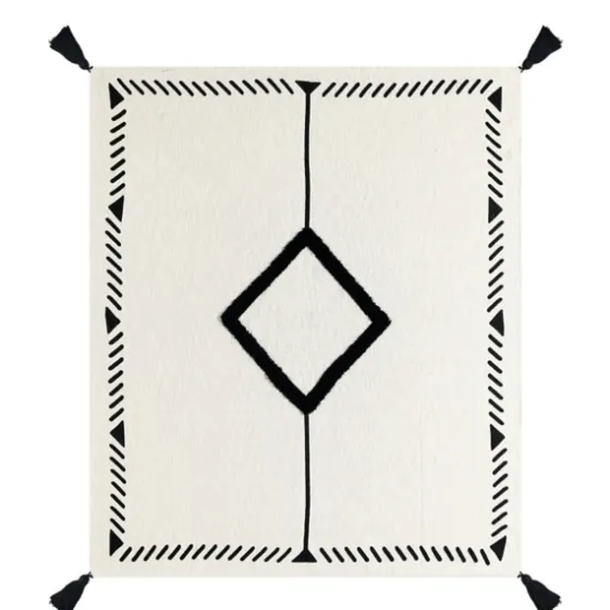 Anna Black And White Diamond Throw-Kirkland's Home Flash Sale