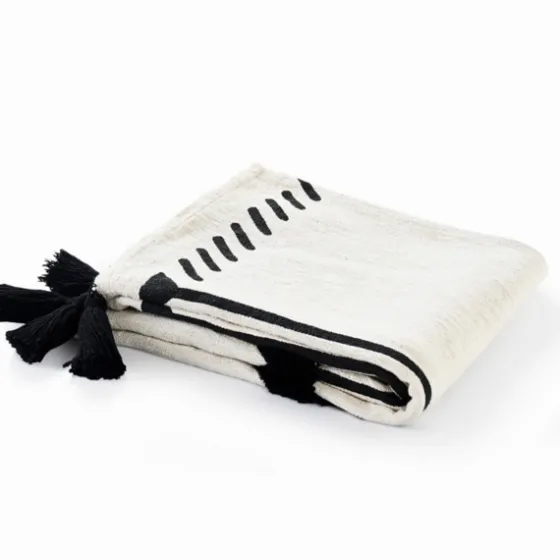 Anna Black And White Diamond Throw-Kirkland's Home Flash Sale