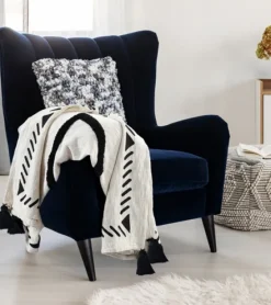 Anna Black And White Diamond Throw-Kirkland's Home Flash Sale