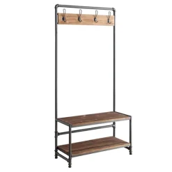 Annalee Industrial Metal And Wood Hall Tree-Kirkland's Home Fashion