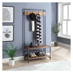 Annalee Industrial Metal And Wood Hall Tree-Kirkland's Home Fashion