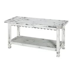 Antiquated Farmhouse Shelf Bench-Kirkland's Home Cheap