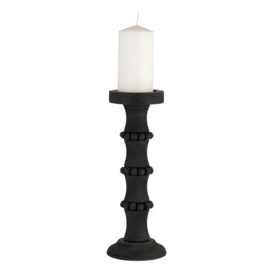 Antique Beaded Column Candle Holder, 15 In.-Kirkland's Home Online