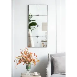 Antique Black Floral Panel Rectangle Mirror-Kirkland's Home Discount