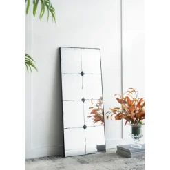 Antique Black Floral Panel Rectangle Mirror-Kirkland's Home Discount