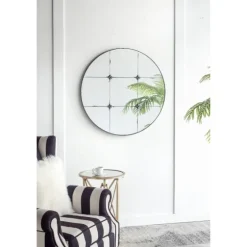 Antique Black Floral Panel Round Mirror-Kirkland's Home Sale