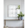 Antique Black Floral Panel Square Mirror-Kirkland's Home Fashion