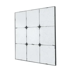 Antique Black Floral Panel Square Mirror-Kirkland's Home Fashion
