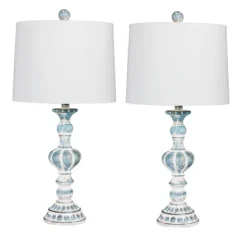 Antique Blue Candlestick Table Lamps, Set Of 2-Kirkland's Home New