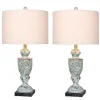 Antique Blue Decorative Urn Table Lamps, Set Of 2-Kirkland's Home Shop