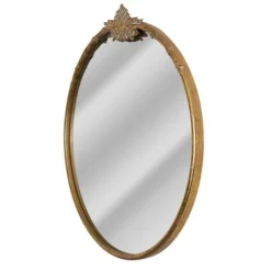 Antique Brass Metal Ornate Round Mirror-Kirkland's Home Outlet