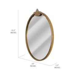 Antique Brass Metal Ornate Round Mirror-Kirkland's Home Outlet