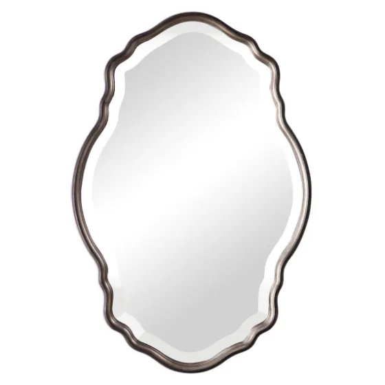 Antique Bronze And Silver Curved Wooden Mirror-Kirkland's Home Best