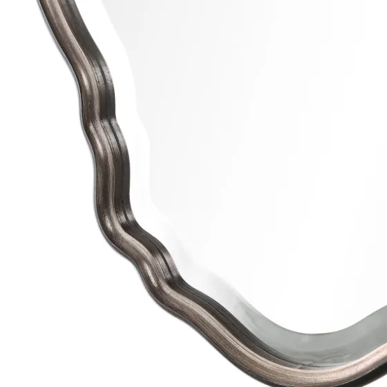 Antique Bronze And Silver Curved Wooden Mirror-Kirkland's Home Best