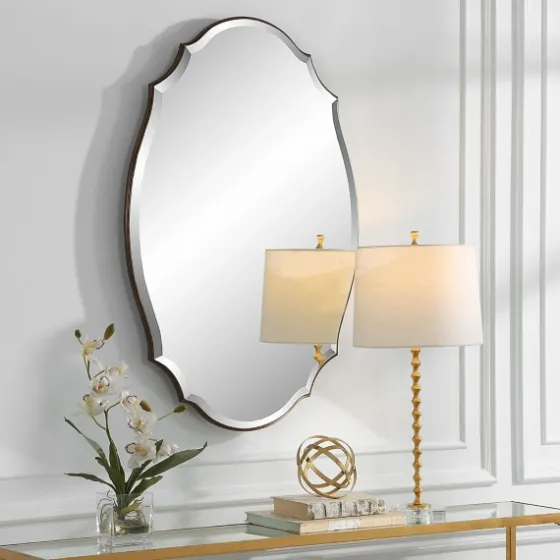 Antique Bronze Curved Wall Mirror-Kirkland's Home New