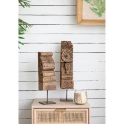 Antique Carved Wood Figurine-Kirkland's Home Clearance