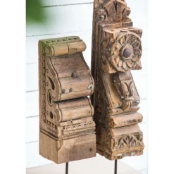 Antique Carved Wood Figurine-Kirkland's Home Clearance