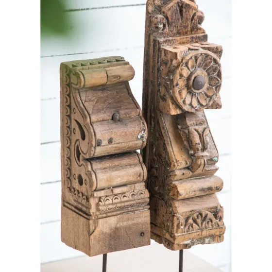 Antique Carved Wood Figurine-Kirkland's Home Clearance