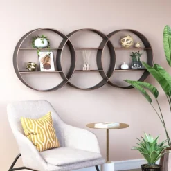 Antique Copper Guzzo Wall Shelf-Kirkland's Home Clearance