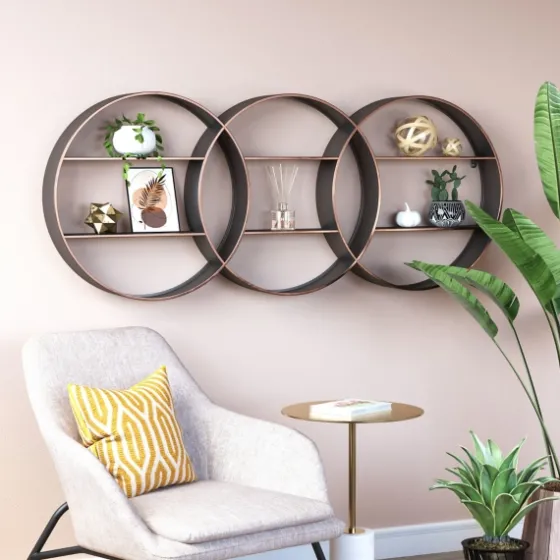 Antique Copper Guzzo Wall Shelf-Kirkland's Home Clearance